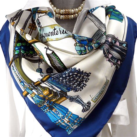 hermes 100 silk blue fasshion scarf in box|Hermes silk scarf sale.